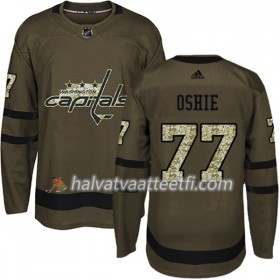 Miesten NHL Washington Capitals Pelipaita T.J. Oshie 77 Adidas 2017-2018 Camo Vihreä Authentic